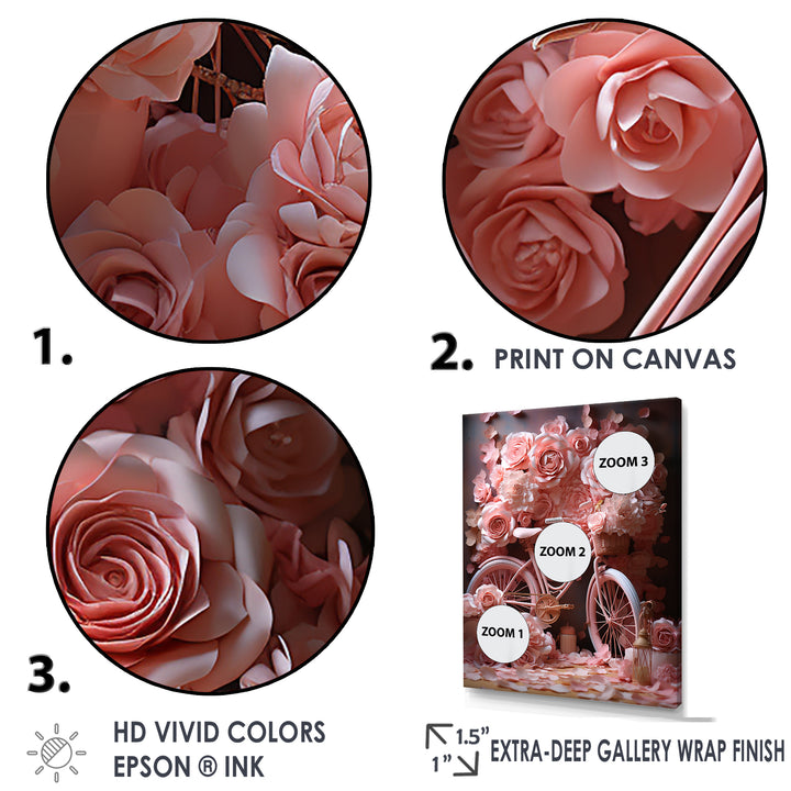 Bicycle Rose Reverie - Bicycle Canvas Wall Art