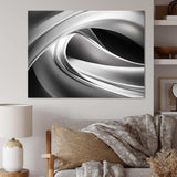 Silver Speed fractal wave II - Abstract Canvas Wall Art