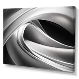 Silver Speed fractal wave II - Abstract Canvas Wall Art