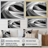 Silver Speed fractal wave II - Abstract Canvas Wall Art