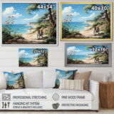 Turquoise Seaside Trek - Bicycle Canvas Wall Art