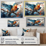 Geometric Birds In Cubist Skies I - Animals Canvas Wall Art