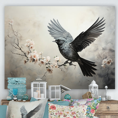 Minimalist Black Flight Of Bird - Bird Wall Art Prints