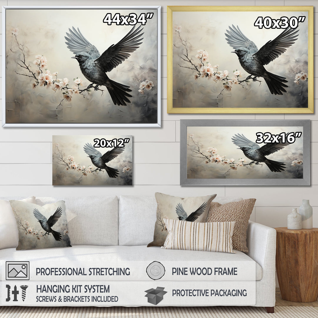 Minimalist Black Flight Of Bird - Bird Wall Art Prints