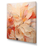 Minimalism Peach Flowers - Floral Canvas Wall Art