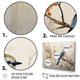 Minimalism Bird On Branch - Bird Floral Wall Decor