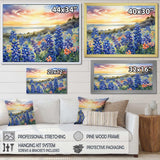 Blue Bonnets Sunset I - Floral Canvas Wall Art