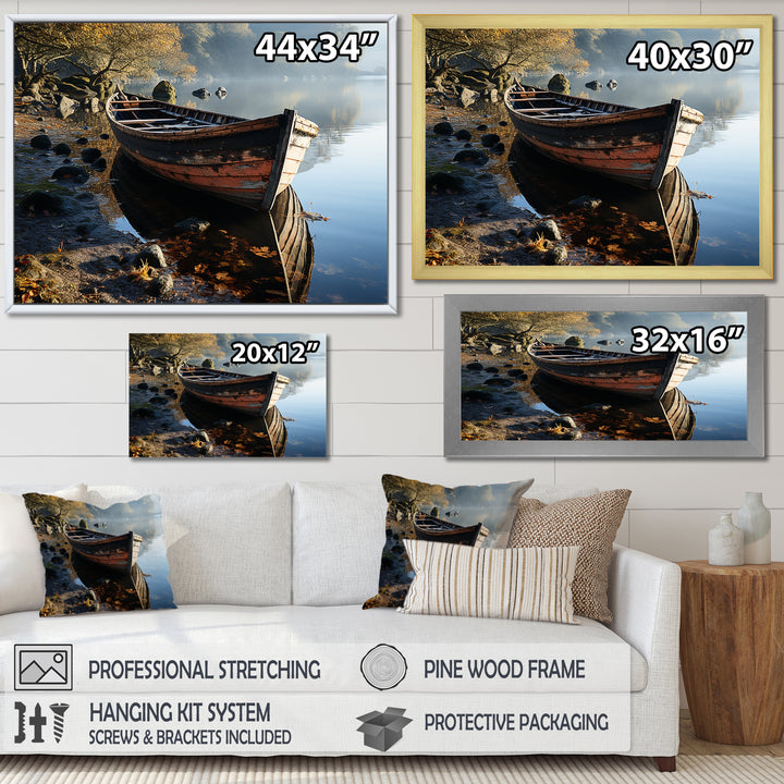 Sailing Charm In The Morning Mist - Boat Sailing Canvas Wall Art