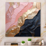 Minimalism Pink Gold Poteries - Abstract Canvas Wall Art