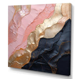 Minimalism Pink Gold Poteries - Abstract Canvas Wall Art