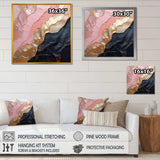 Minimalism Pink Gold Poteries - Abstract Canvas Wall Art