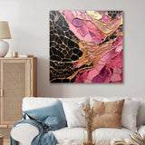 Minimalism Pink Gold Poteries - Abstract Canvas Wall Art