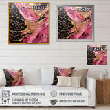 Minimalism Pink Gold Poteries - Abstract Canvas Wall Art