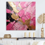 Minimalism Pink Gold Poteries I - Abstract Canvas Wall Art