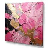 Minimalism Pink Gold Poteries I - Abstract Canvas Wall Art