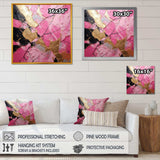 Minimalism Pink Gold Poteries I - Abstract Canvas Wall Art