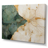 Green Gold Minimalism Poteries I - Abstract Canvas Wall Art