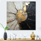 Beige Black Minimalism Poteries - Abstract Canvas Wall Art