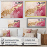 Pink Gold Minimalism Poteries I - Abstract Canvas Wall Art