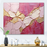 Gold Pink Minimalism Poteries - Abstract Canvas Wall Art