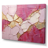 Gold Pink Minimalism Poteries - Abstract Canvas Wall Art