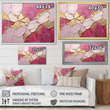 Gold Pink Minimalism Poteries - Abstract Canvas Wall Art