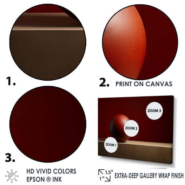Maroon Momentum Ball - Bowling Canvas Wall Art