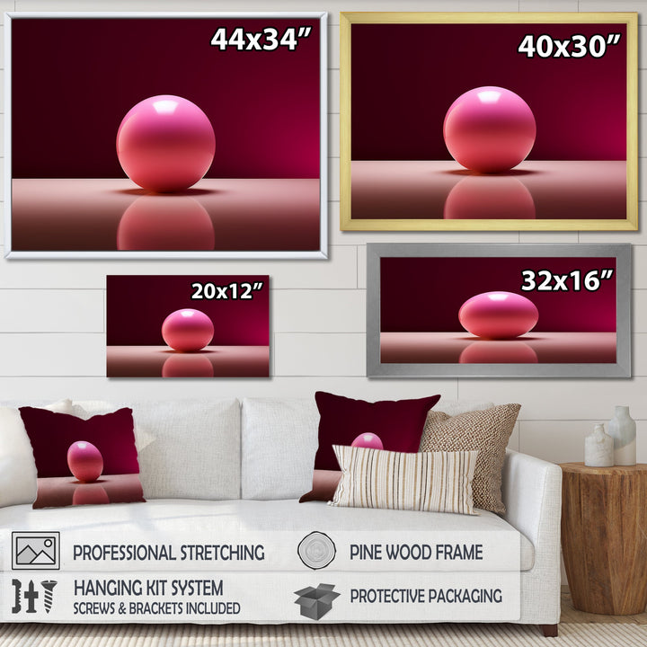 Pink Rose Roll - Bowling Canvas Wall Art