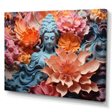 Blooming Buddhism Statue I - Spiritual Canvas Wall Art