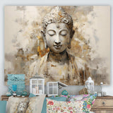 Simple Buddhism Statue II - Spiritual Canvas Wall Art