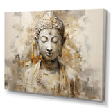 Simple Buddhism Statue II - Spiritual Canvas Wall Art