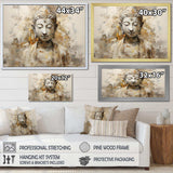 Simple Buddhism Statue II - Spiritual Canvas Wall Art