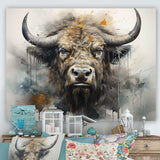 Buffalo Bison Head I - Animals Canvas Wall Art