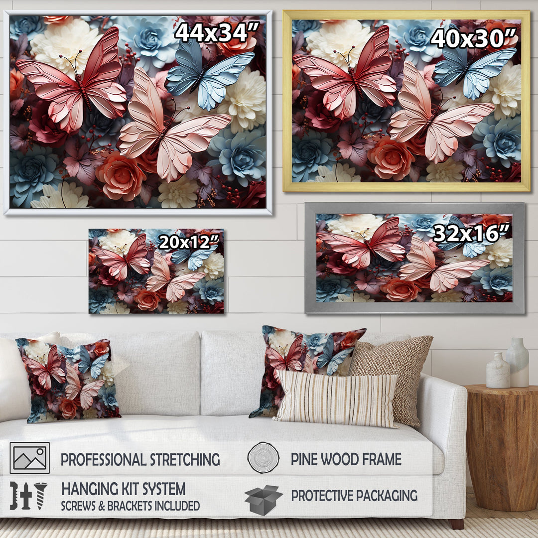 A Pastel Palette Creates A Whimsical Flight - Butterfly Wall Art Prints