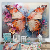 Butterfly Abstract Auras - Pink Butterfly Wall Art