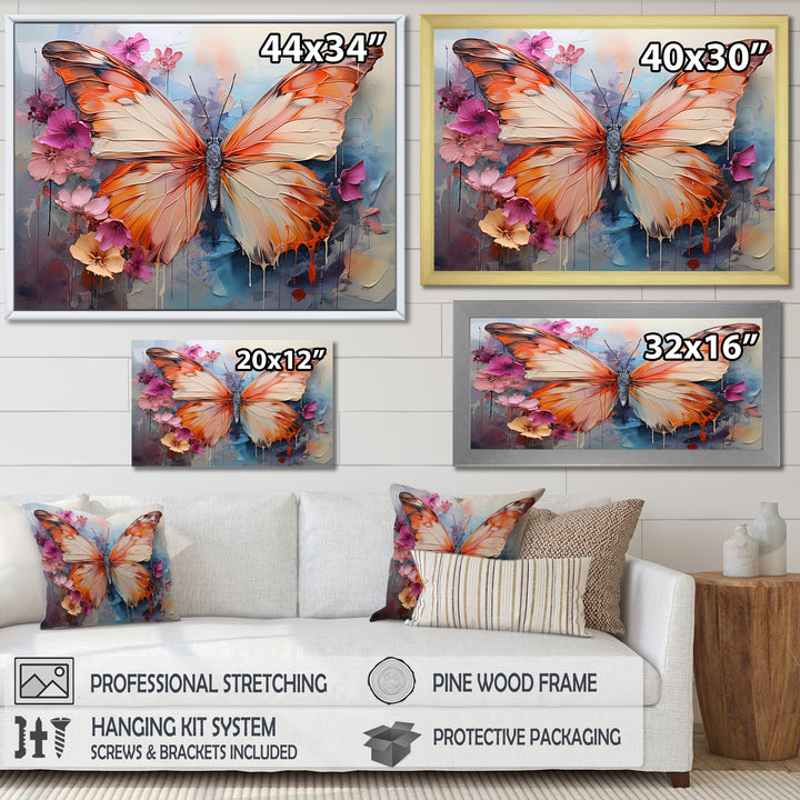 Butterfly Abstract Auras - Pink Butterfly Wall Art