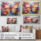 Butterfly Abstract Auras - Pink Butterfly Wall Art