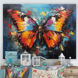 Bold Pop Colors Infuse Butterflies With Energy - Butterfly Framed Canvas Art