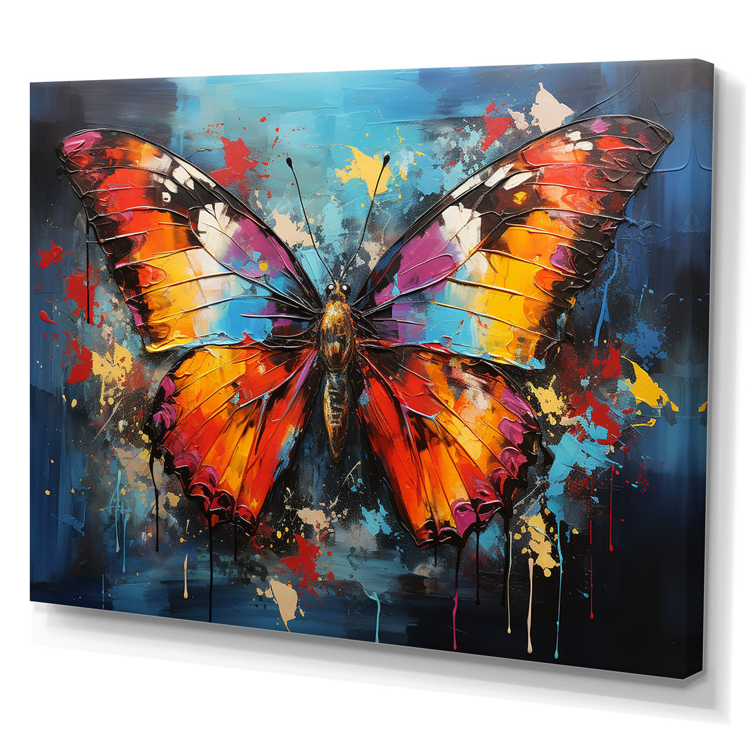 Bold Pop Colors Infuse Butterflies With Energy - Butterfly Framed Canvas Art