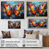 Bold Pop Colors Infuse Butterflies With Energy - Butterfly Framed Canvas Art