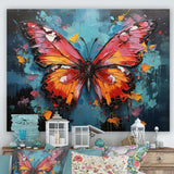 Bold Pop Colors Infuse Butterflies With Energy - Animals Canvas Wall Art