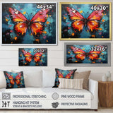 Bold Pop Colors Infuse Butterflies With Energy - Animals Canvas Wall Art