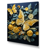 Lemon Yellow Butterfly Delight - Butterfly Home Decor Art