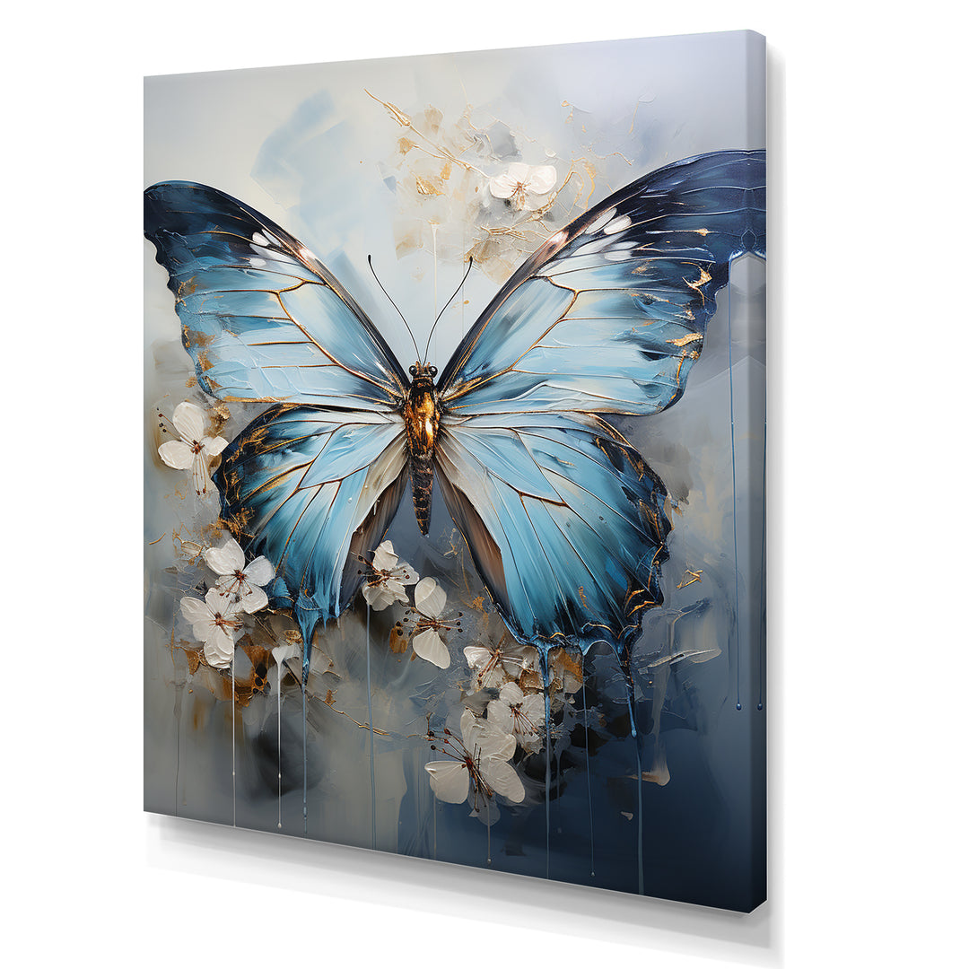 Butterfly Ethereal Blues Form Abstract Elegance - Butterfly Wall Art Prints