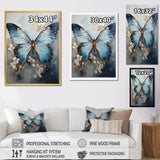 Butterfly Ethereal Blues Form Abstract Elegance - Butterfly Wall Art Prints
