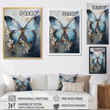 Butterfly Ethereal Blues Form Abstract Elegance - Butterfly Wall Art Prints