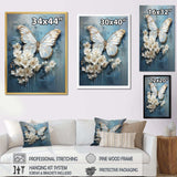 Butterfly Ethereal Blues Form Abstract Elegance I - Animals Canvas Wall Art