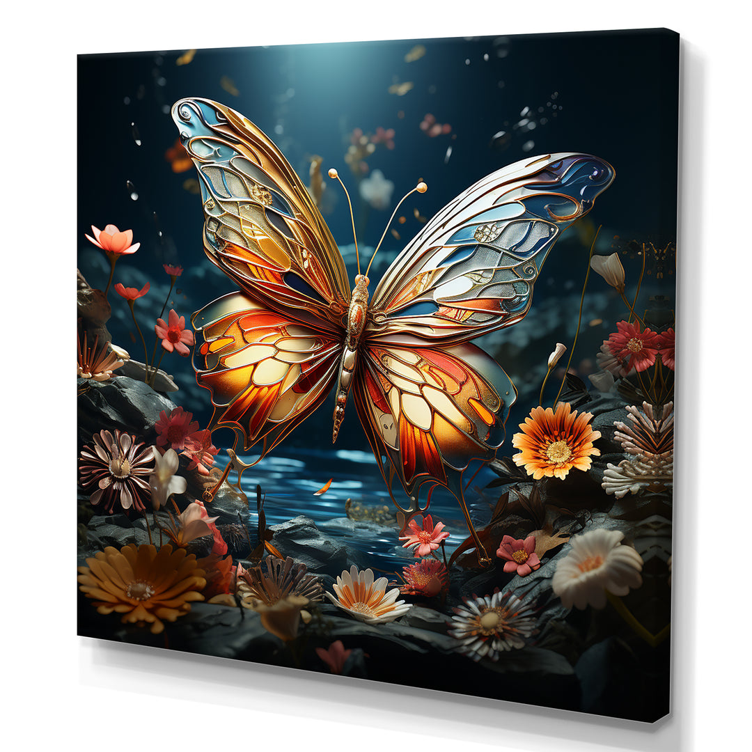 Butterfly Fantasy Flight - Blue Butterfly Wall Art
