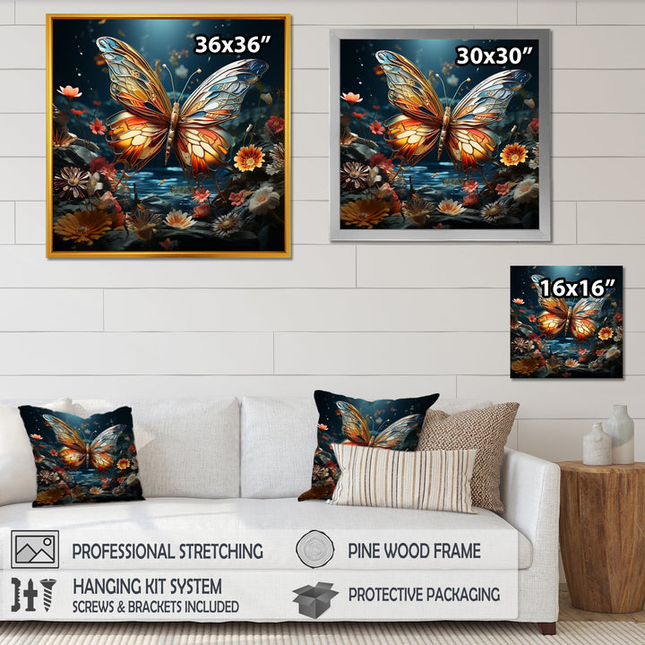 Butterfly Fantasy Flight - Blue Butterfly Wall Art