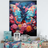Butterfly Fauvist Flutter - Butterfly Large Canvas Wall Art